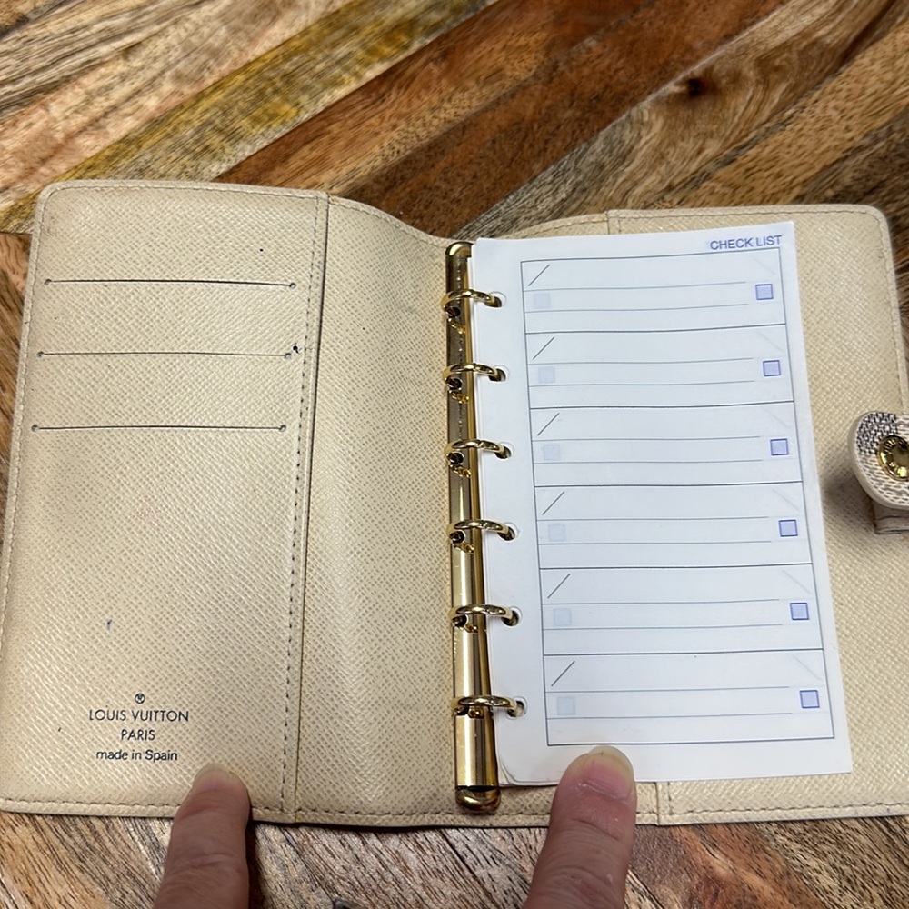 LOUIS VUITTON Excellent PreLOVED - Louis Vuitton Damier Azur PM Agenda organizer - Picture 8 of 16